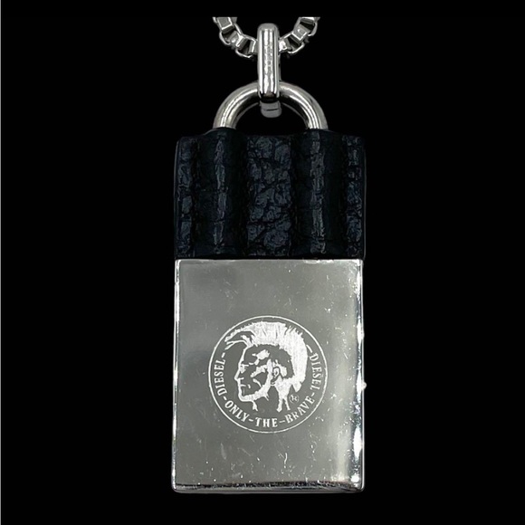 Diesel Men's Black and Silver Pendant - Picture 2 of 7
